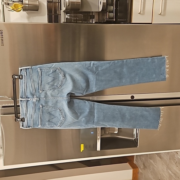 💕MOTHER💕 Mid Rise Dazzler Ankle Fray Jeans - Riding The Cliffside 30 NWOT - Picture 13 of 16